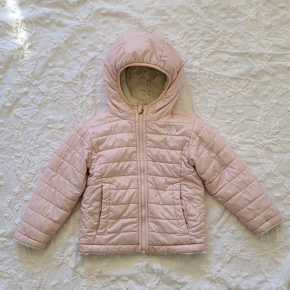 Pink North Face Reversible Jacket 3T